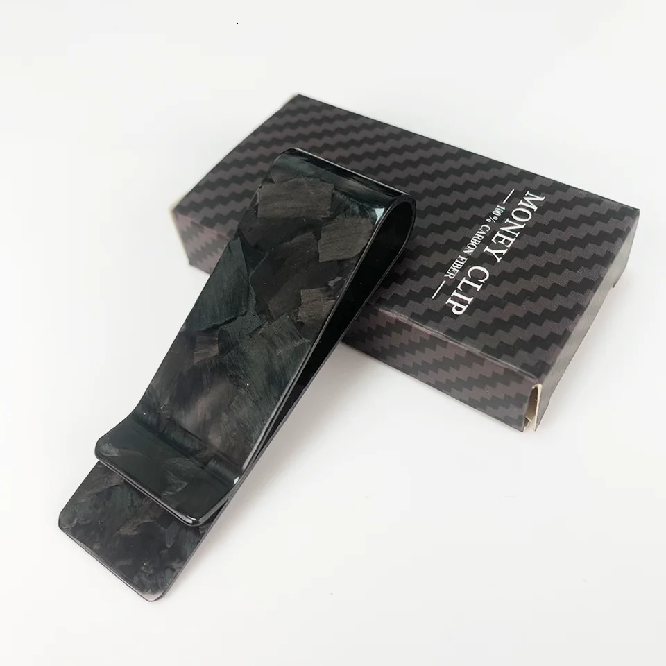 22mm High Quality Carbon Fiber Mini Money Clip Durable Slim Credit Card Holder For Men Women 261017