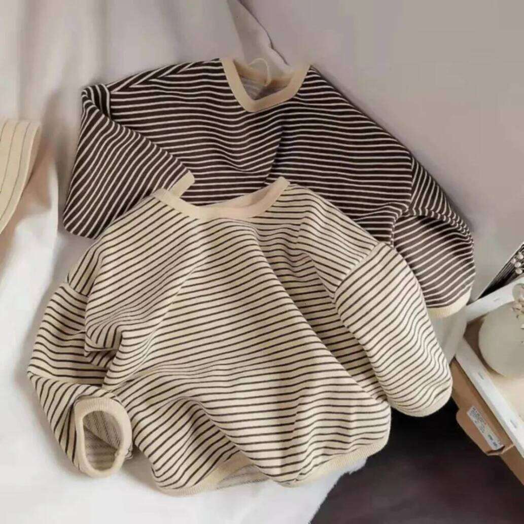 Girls Hoodie Girls Striped Hoodie pullover Shirt Pullover Casual Top Sweater Baby Loose Long Sleeve Cotton Soft Spring Autumn Kids Boy Outfits Crew