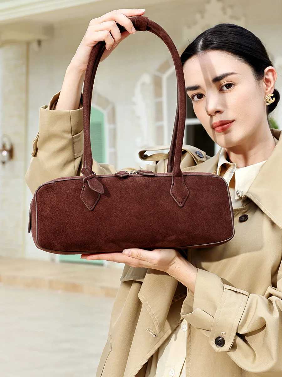 Designer Genuine Totes cowhide YANATARI Frosted leather large capacity wen luxury handbag shoder bag High quality vintage Winter style J261016