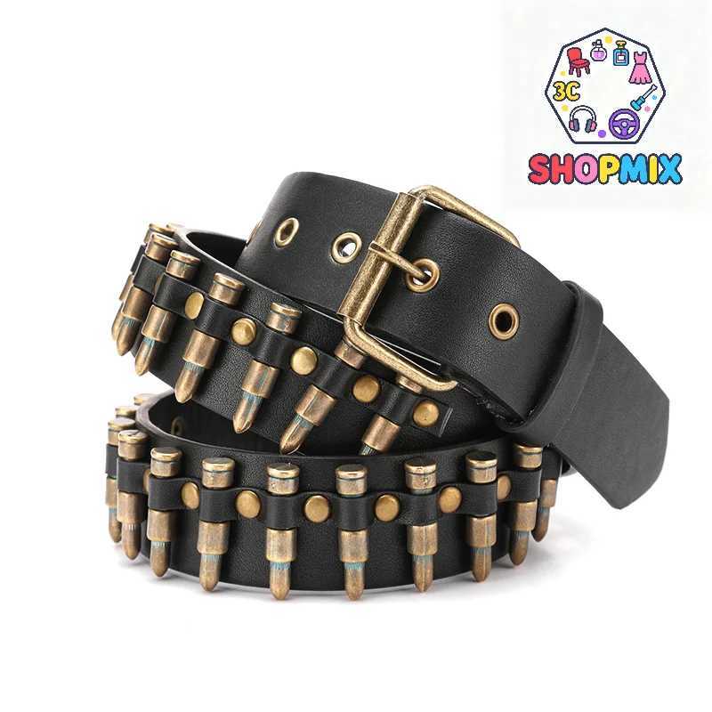 Fashion New Bronze Bullet Belt Metal Belt Men And Women Punk Hardware Jeans Belt Y2K Belt Designer Belt Women's Belt S2610171RKL