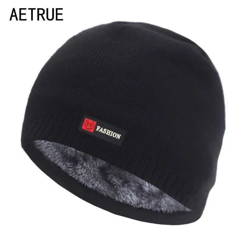 Skullies Beanies Men Winter Hat Women Knitted Hats For Men Cap Winter Beanie Hat Gorro Thick Warm Brimless Fur Bonnet Men's Cap S2610179EVO
