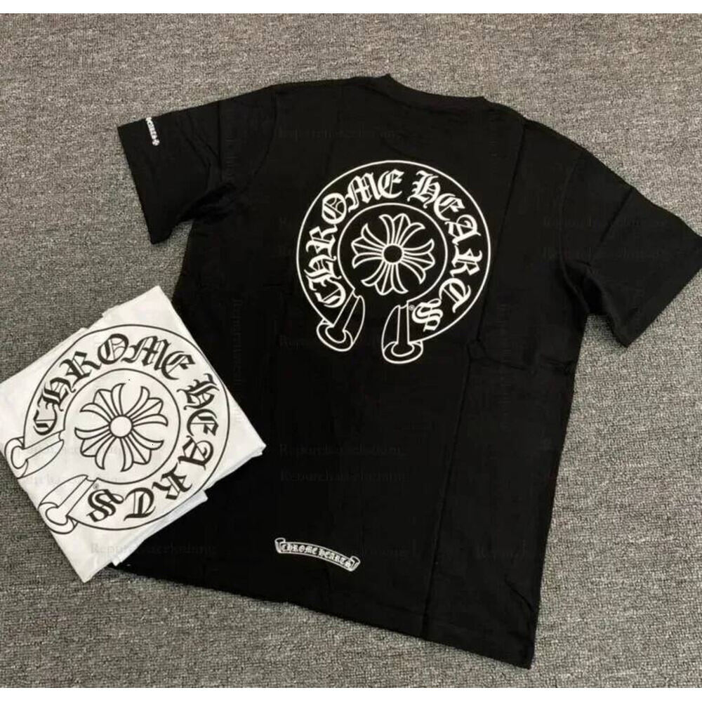 Chrome Shirt Heartness Mens Designer Shirt High Quality Chrome Shirt Men Brand Womens Summer Short Sleeve Breathable Casual Luxury Sanskrit Cross Gr