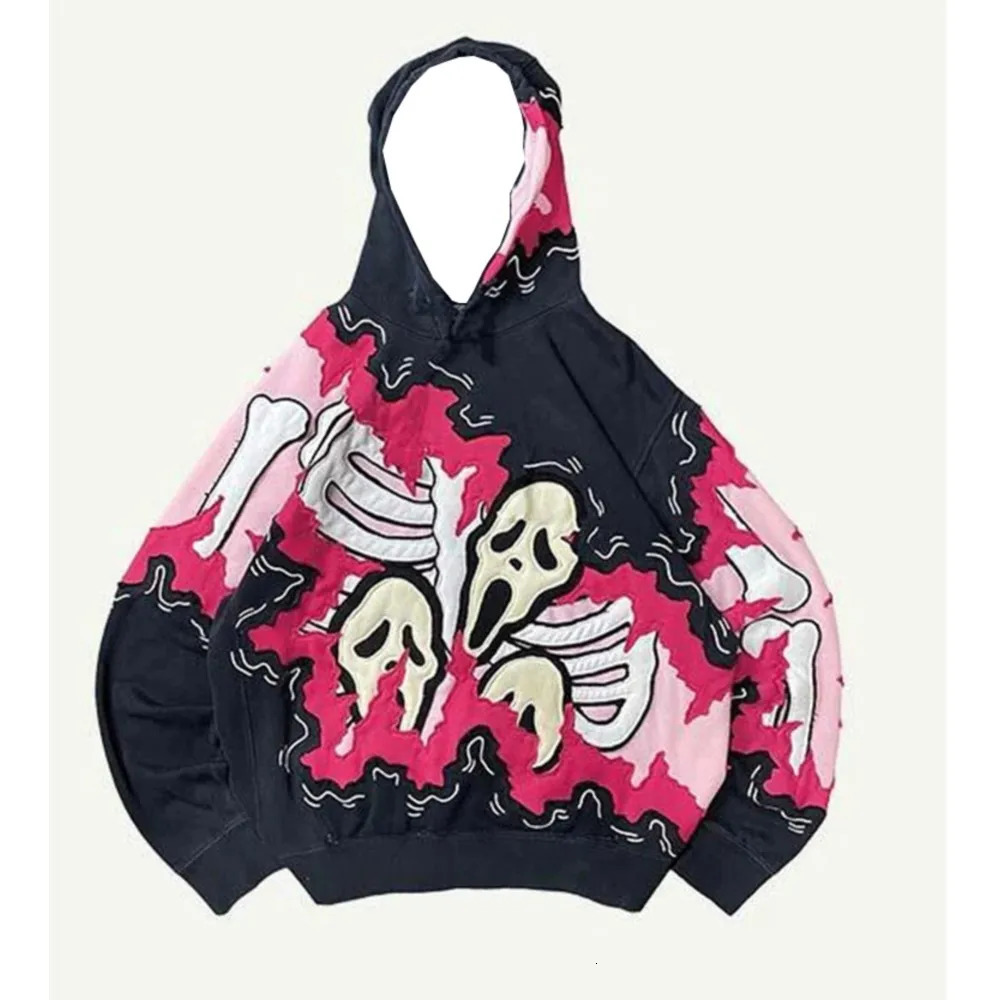2026 Fall/Winter Arrival American Hip-Hop Style 3D Skeleton Print High-Quality Hoodie Perfect for Everyday Wear 261013