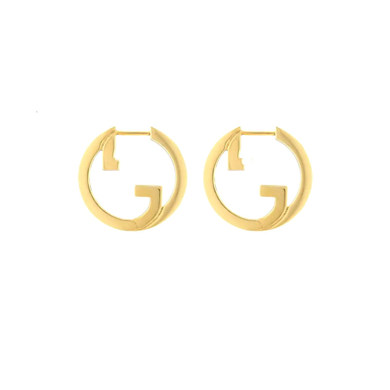 gg earrings round letter earrings with shiny hollow design light classic fashion personality for men and women