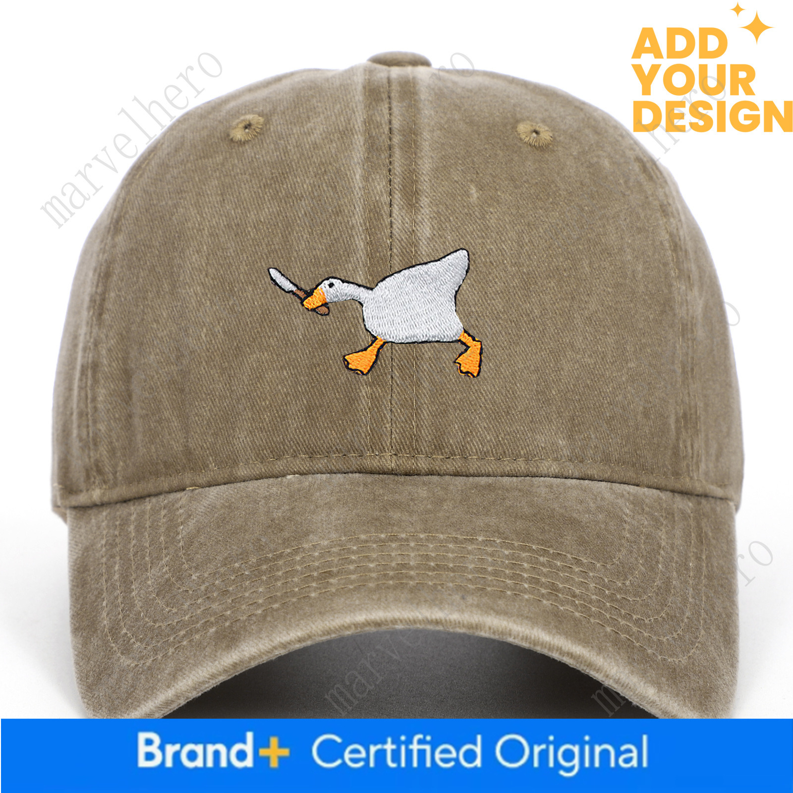 Embroidered Baseball With Goose Pattern For Men Women Casual And Fashionable City Style Duckbill Cap