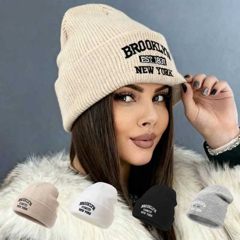 Beanie/Skull Caps 1pc Winter Warm Double Layer Beanie for Women outdoor Leisure Windproof Unisex Color Knitted Skull Caps for Skiing daily UseT26101