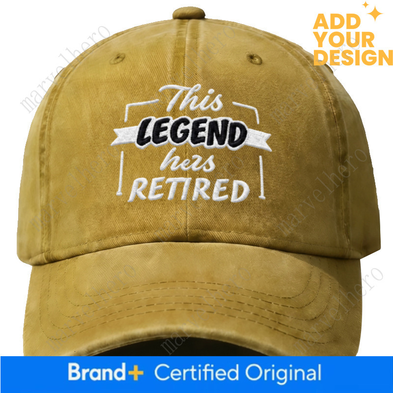 Cross-border washed cotton embroidered hat, men's LEGEND retro distressed soft-top baseball cap, Amazon bestseller