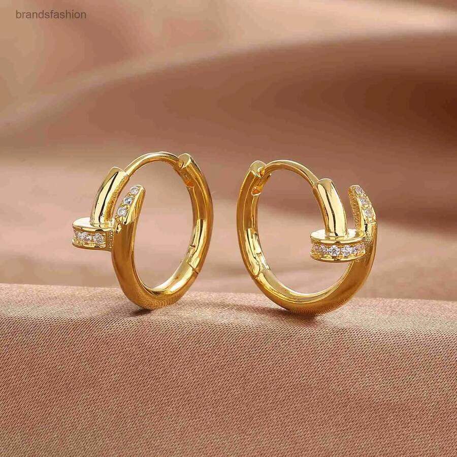 2026 Classics Charm Letter C Nail cologne perfume Earrings Titanium Steel Designer For Women Stud Luxury Jewlery Hoop Woman Girl Gold Wholesale Not