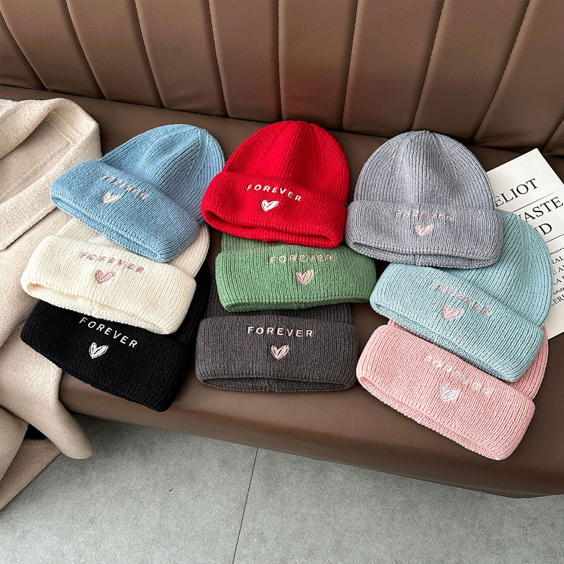 Knitted hat women Korean style fashionable versatile autumn and winter fleecelined warmth coldresistant earcovering suitable for large head sizes