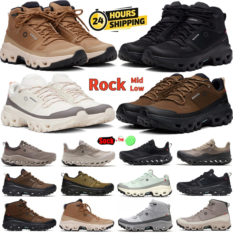 Designer Trail Running Shoes OC Cloudrock 2 WP Low Mid Cloudhorizon Mens Womens Sneakers Triple Black Eclipse Cinder Olive Grey Outdoor Travel Platf