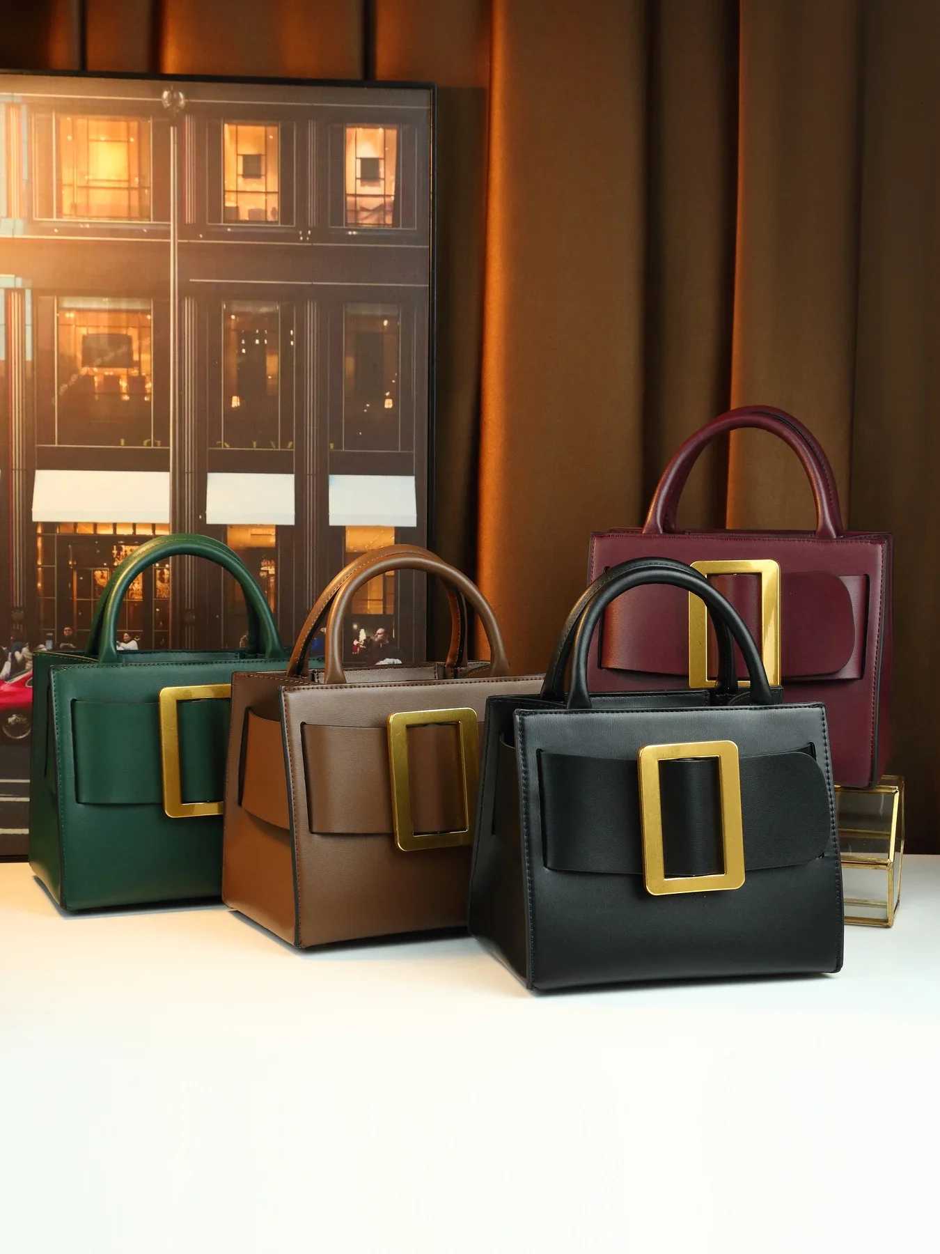 Evening Bags Totes Fashion niche design new square solid color handbag small square bag H261016