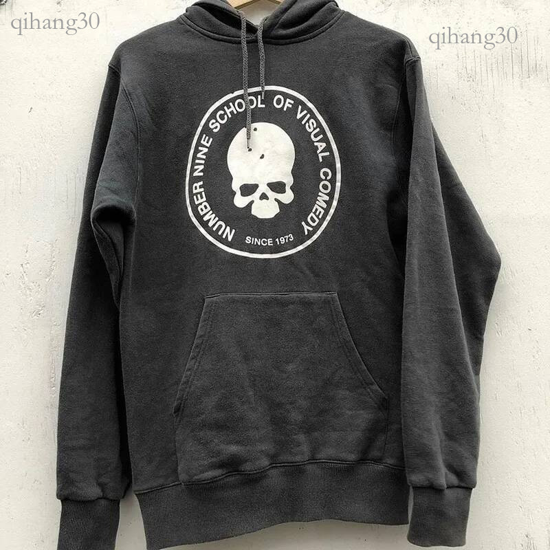 Brother Number Nine Men's Hoodies Designer Skull Printed Cotton Hoodies Women Hip Hop Rock Vintage Sweatshirts School Opening Season Top Gothic