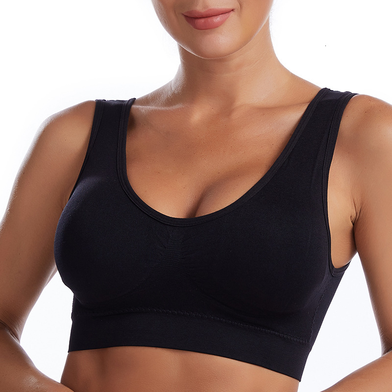 S-7XL Plus Size Thin Non-underwire Bra Zero Bondage Women's Underwear Sports Yoga Wireless Vest Seamless Adjustable Brassiere dongdumaoyi