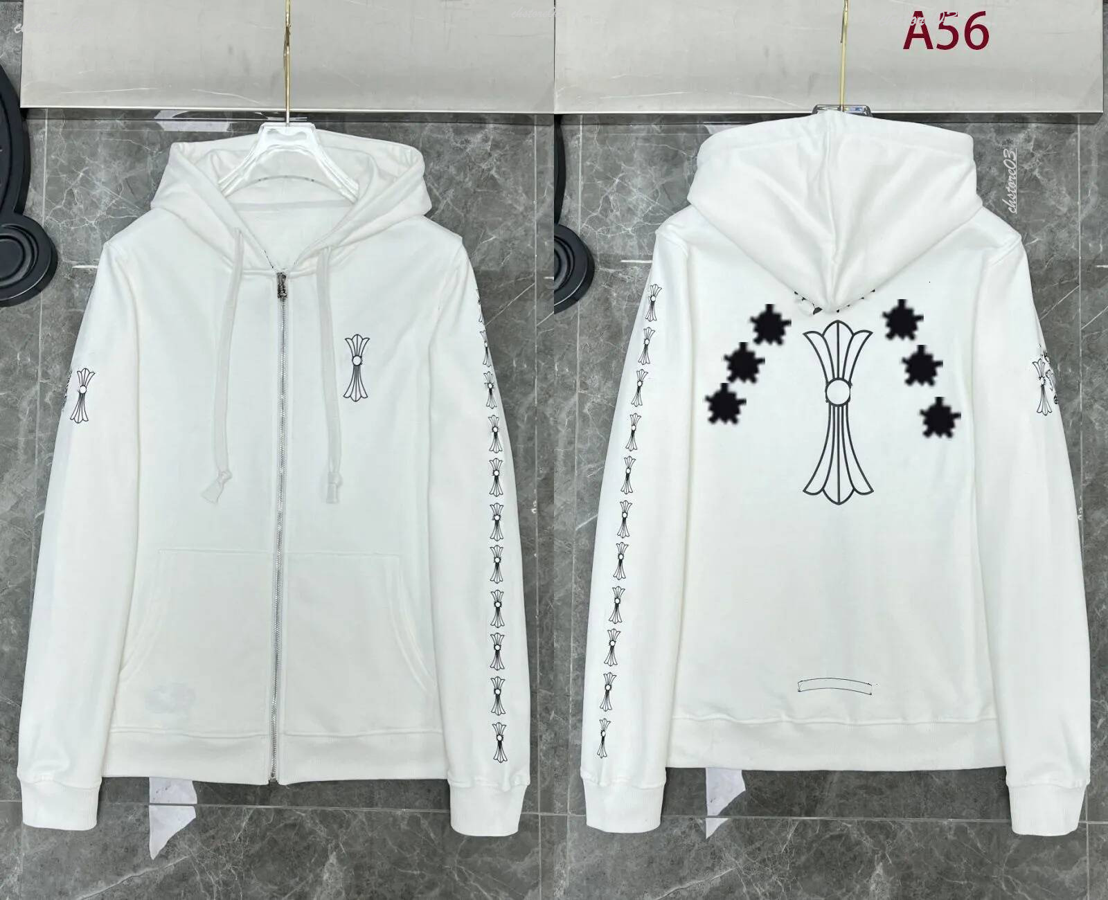 Ch Hoodie Cardigan Designer High Quality Luxury Chrome Hoodie Men Women Cross Sanskrit Hooded Letter Printed Zipper Sanskrit Print Long Sleeve Fashi