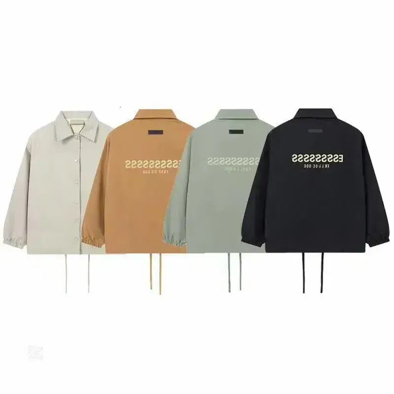 Men Short Jacket Es S Mens Designer Jacket outerwear Coats Fashion Lapel Button Letter Printing Drawstring Jackets Men Spring Autumn Breathable Mesh
