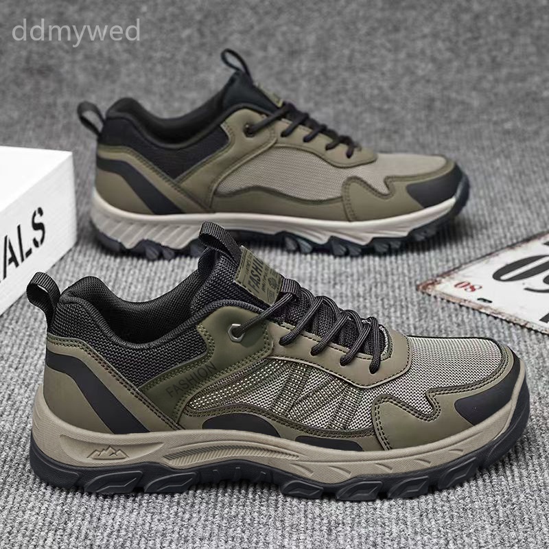 Men's Breathable Hiking Shoes Outdoor Sneakers Lightweight Trekking Sports Shoes Rubber Sole