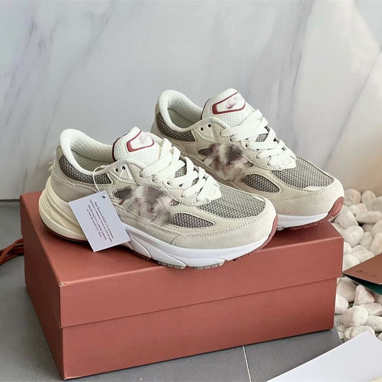 Premium Designer Thick-soled sneakers 990V6 women's lace-up couple fashion casual dad mesh height-increasing running shoes
