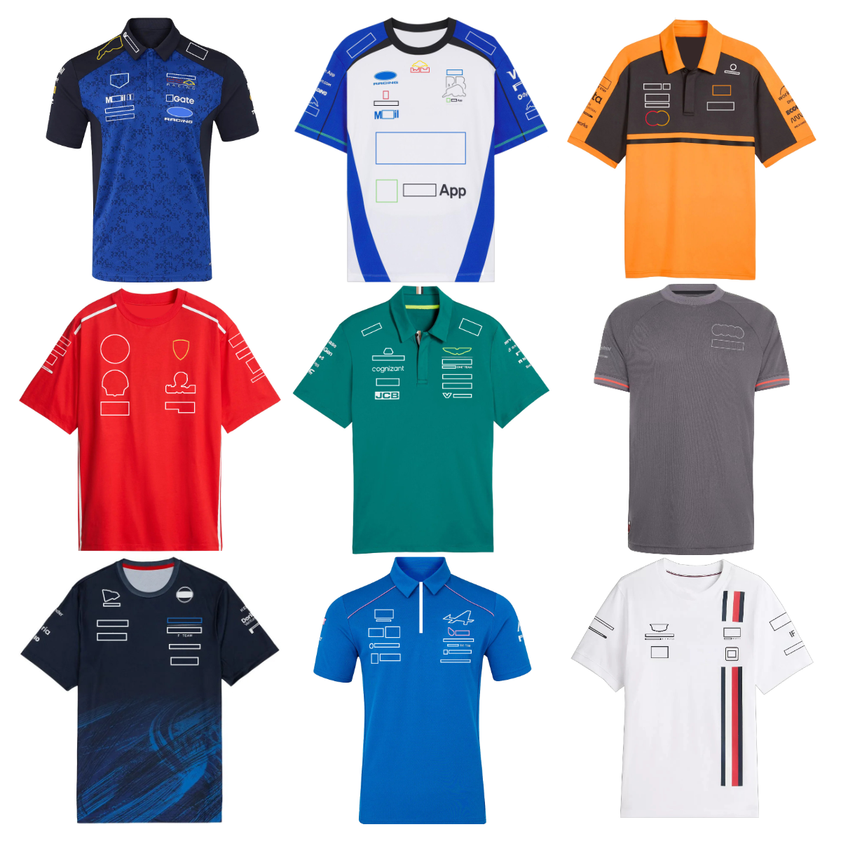 F1 2026 Team T-shirt High Quality Formula 1 Racing Men Polo Shirt Motorsport Fans Replica Unisex Breathable Quick-drying Tee Jersey Plus Size Custom
