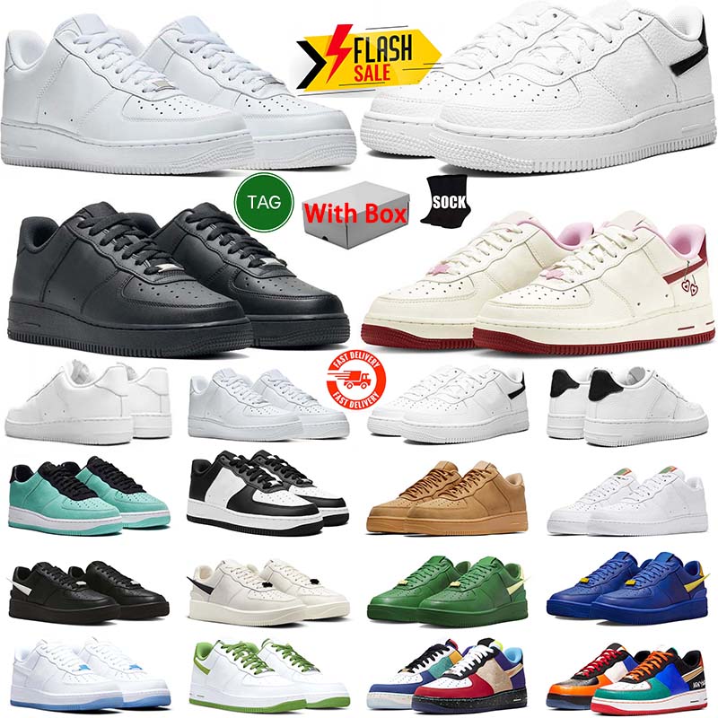 Designer 1 running shoes for men women one 1 flat sneakers vintage triple white mens trainer sports with box 36-47