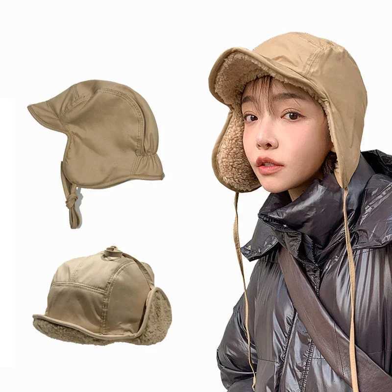 Trapper Hats Ins Fashion Fleece Bomber Hats for Men and Women Autumn and Winter Outdoor Cycling Cold-proof and Warm Ear Protection Russia CapT261017