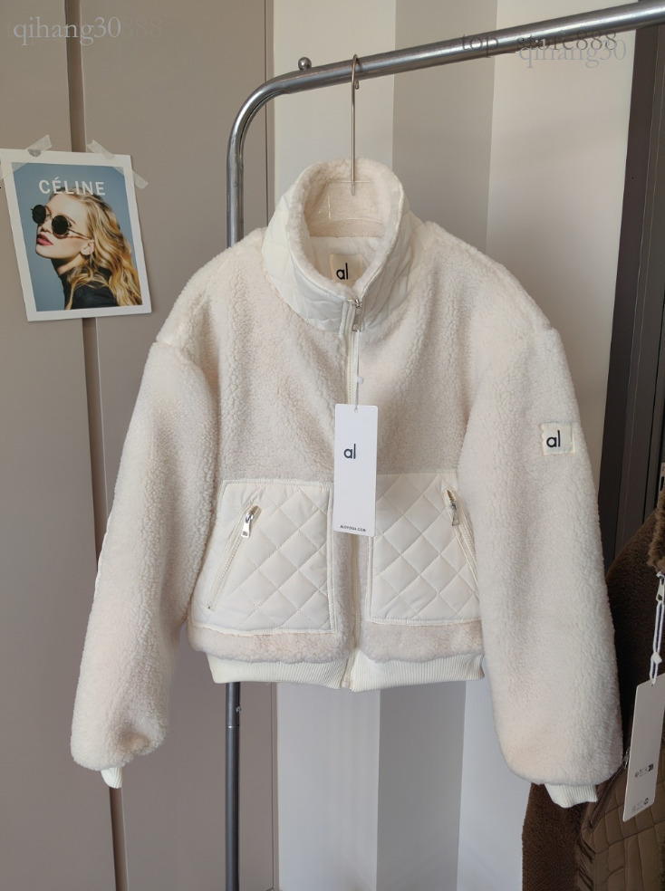 Aloesuit Jacket Designer Aloismitys Fleece Jackets Zipper Thick Coat Parker Lamb Warm Sports Stand Up Collar Yoga Daily Street Dressing Alosetismly