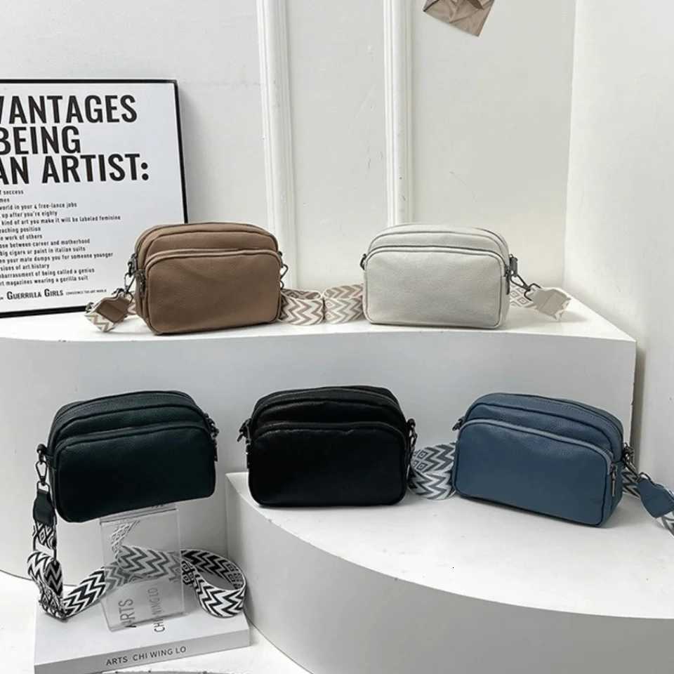 Shoulder Bags Fashion Double Layer Crossbody Bag PU Leather Large Capacity Shoulder Bag Solid Color Zipper Designer Tote Bag Ladies H261016