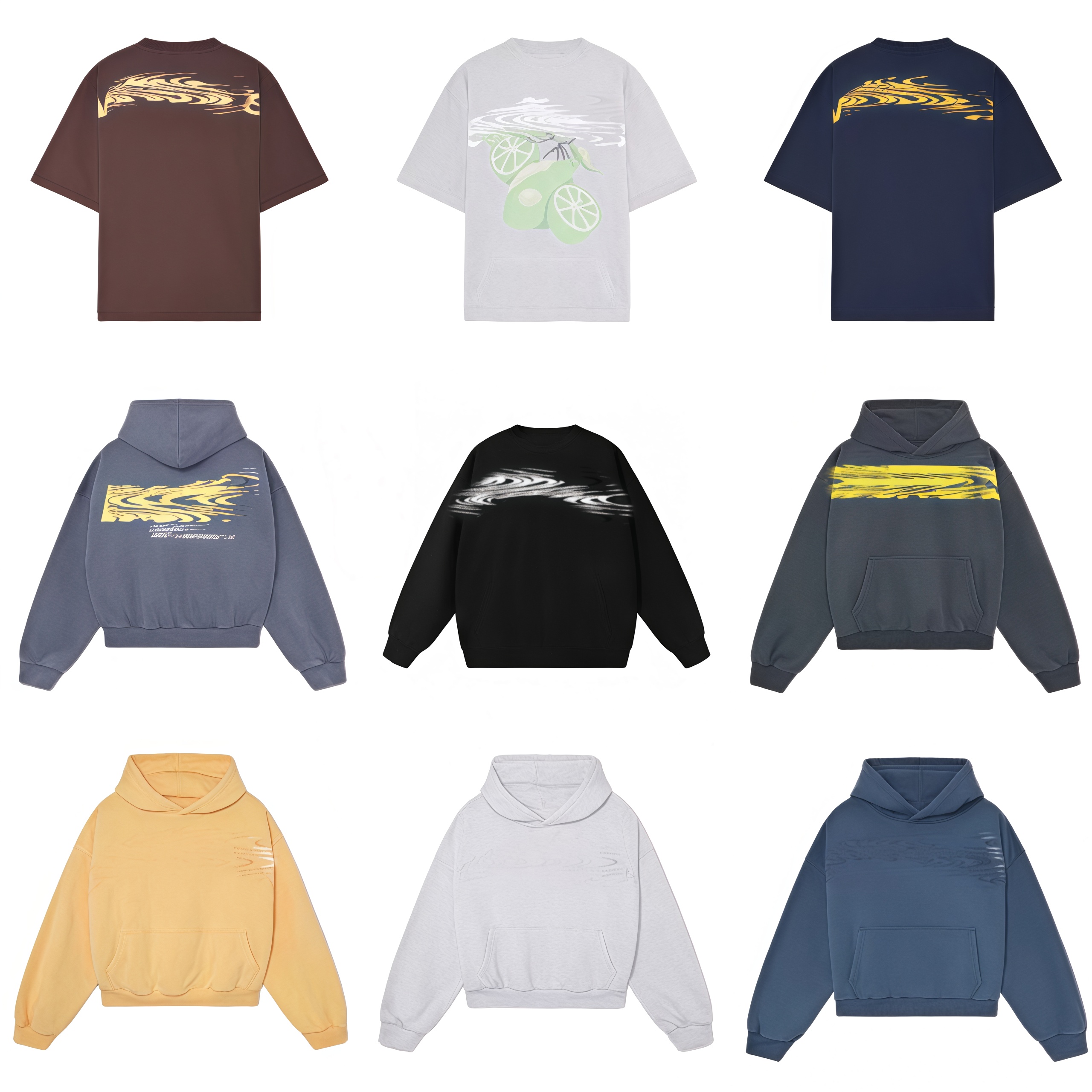 sweat à capuche jaune confus sweats à capuche chemises à capuche designer jaune brodé broderie 100% coton hommes et femmes T-shirt shorts sweat-s