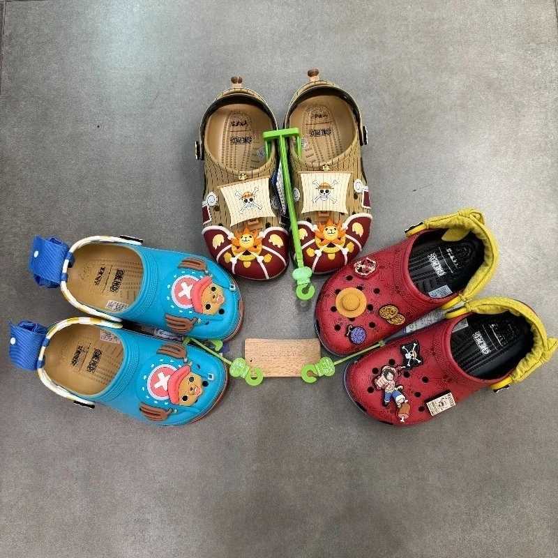 Anime Slippers Outdoor Travel Beach Sandals ONE PIECE Luffy Men Non-Slip Home Shoes Chopper ZORO Cartoon Cave Shoes Q261015