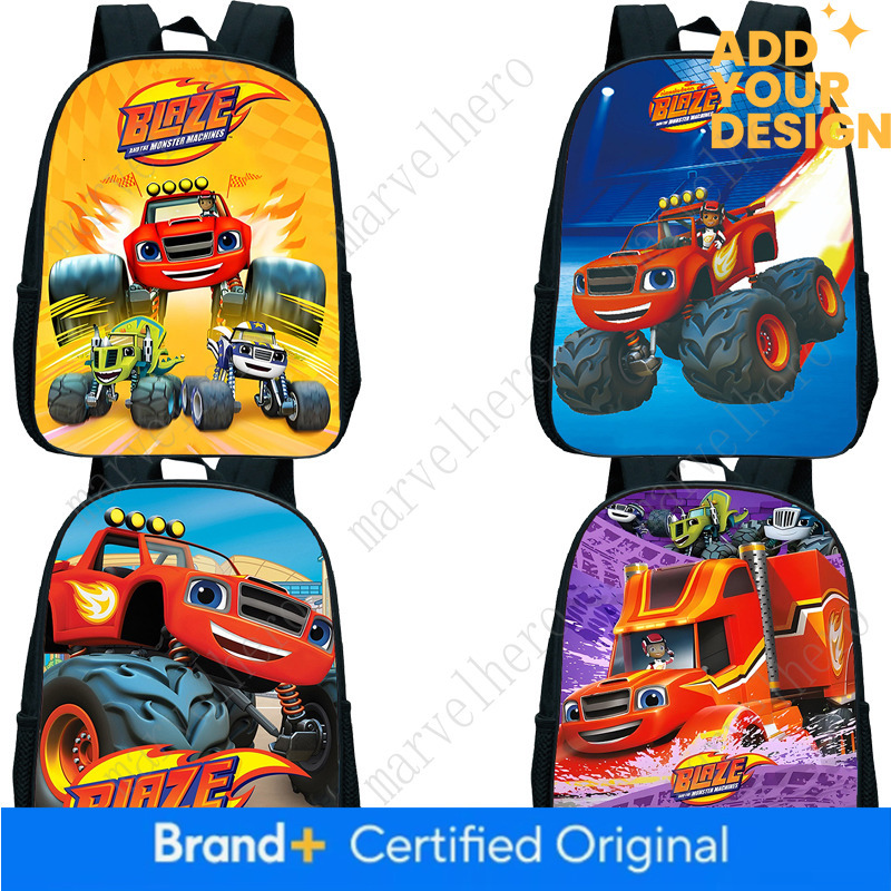Blaze And The Monster Machines Backpack For Preschool Boys Girls Waterproof Children School Bags Kids Kindergarten Rucksack Gift