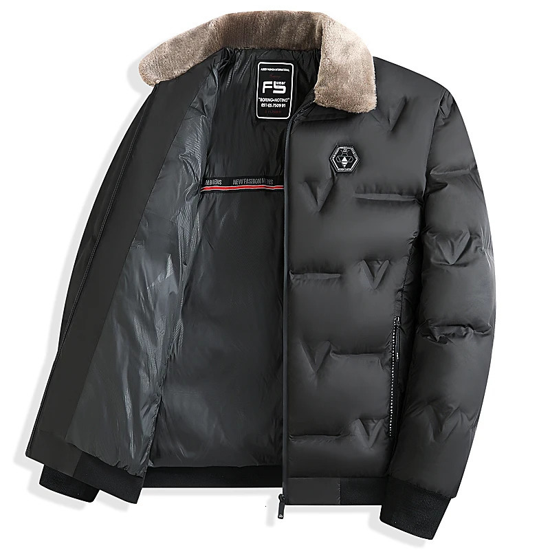 Collar Men's Winter Thick Warm Middle-aged and Elderly Jacket Jacket High-end Men's Winter Jacket 261016