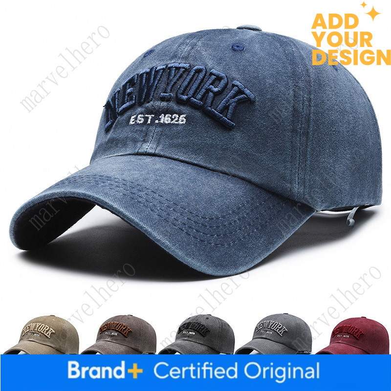 Washed Denim Distressed Baseball Cap For Men Summer Soft Top Breathable Retro Versatile Spring And Autumn Duckbill Cap Cross Border In Stock