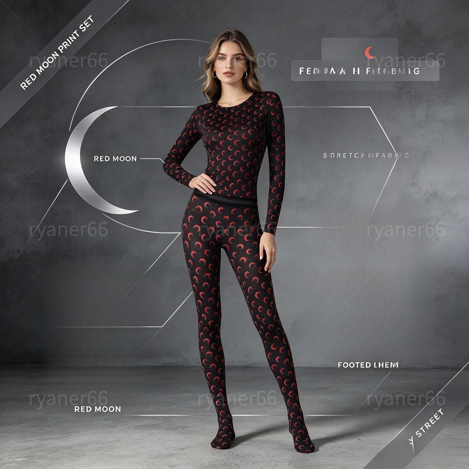 Leggings mareinetwo-piece set Jumpsuits Elastic Slimming T-shirt Ice Silk Women Black Sports Shorts Set sexy classic print long sleeve printed graph