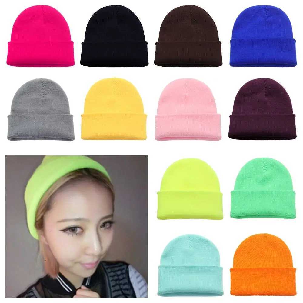 Beanie/Skull Caps High Quality Ladies Casual Cap Woman/Men Knitted Beanies Warmer Bonnet Winter Autumn Hats Female Beanie CapsT261017