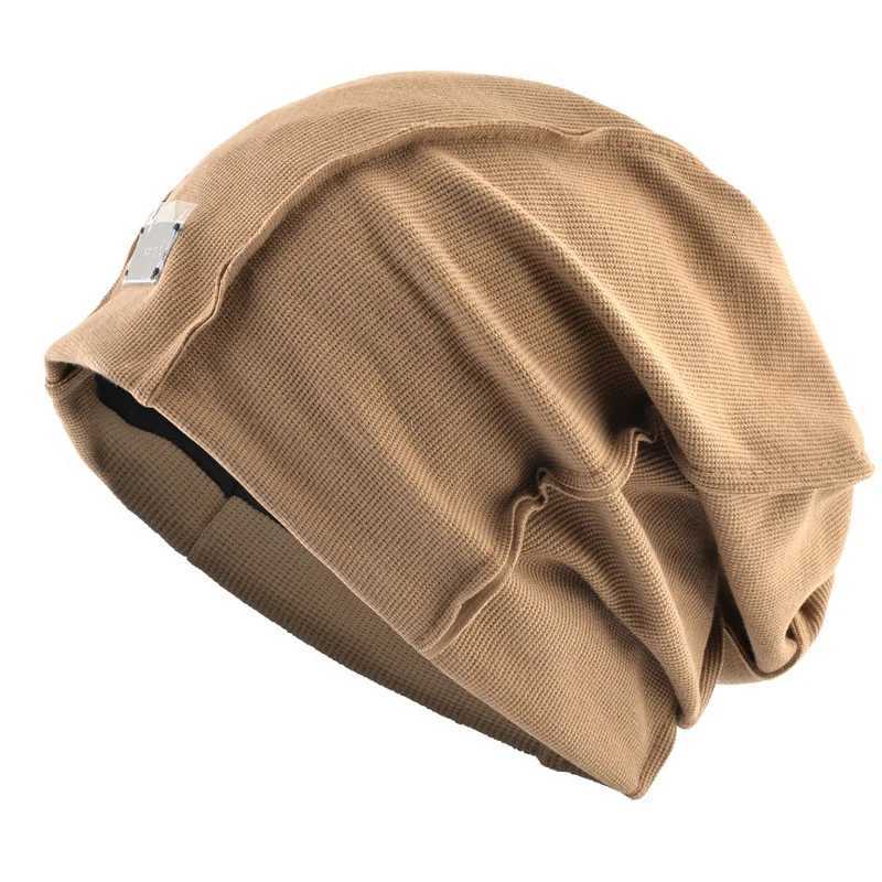 Beanie/Skull Caps Women's Beanie Hat Slouchy Hat Casual Style Autumn Men's Black Pullover Hat Stylish Student Beanie Hat Bald CapT261017
