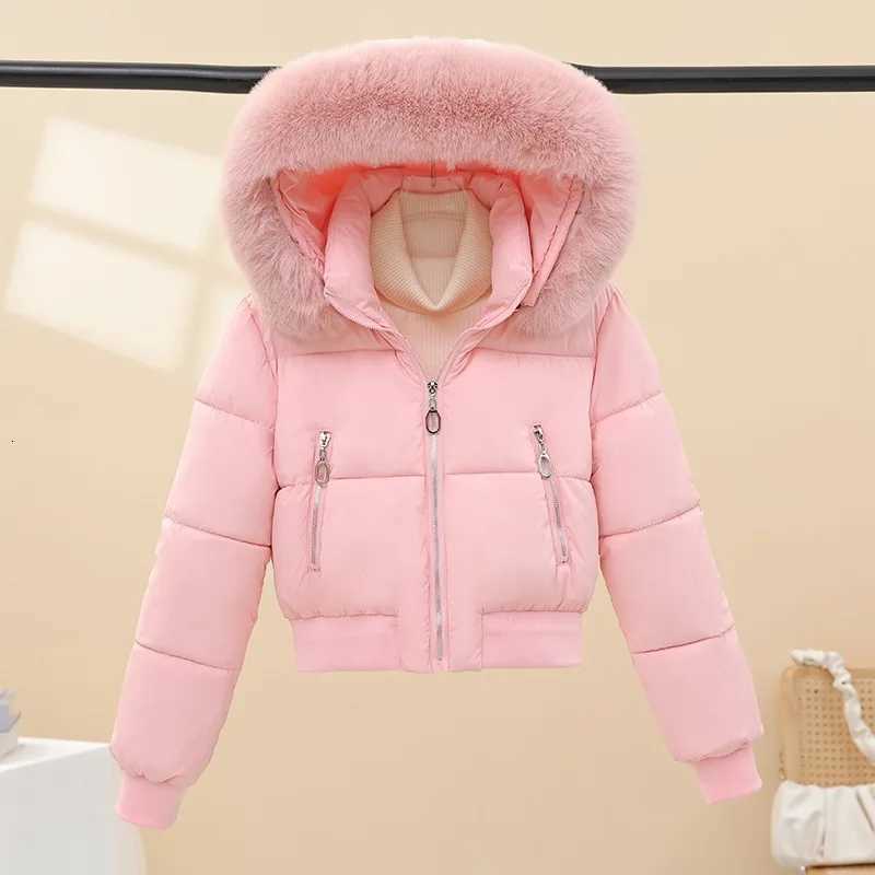Women's Down Parkas Hooded Parka Solid Hooded Women Parkas Long Sleeve Zipper Outerwear Spliced Cardigan Casual 2025 Slim Fit Coats Warm Winter