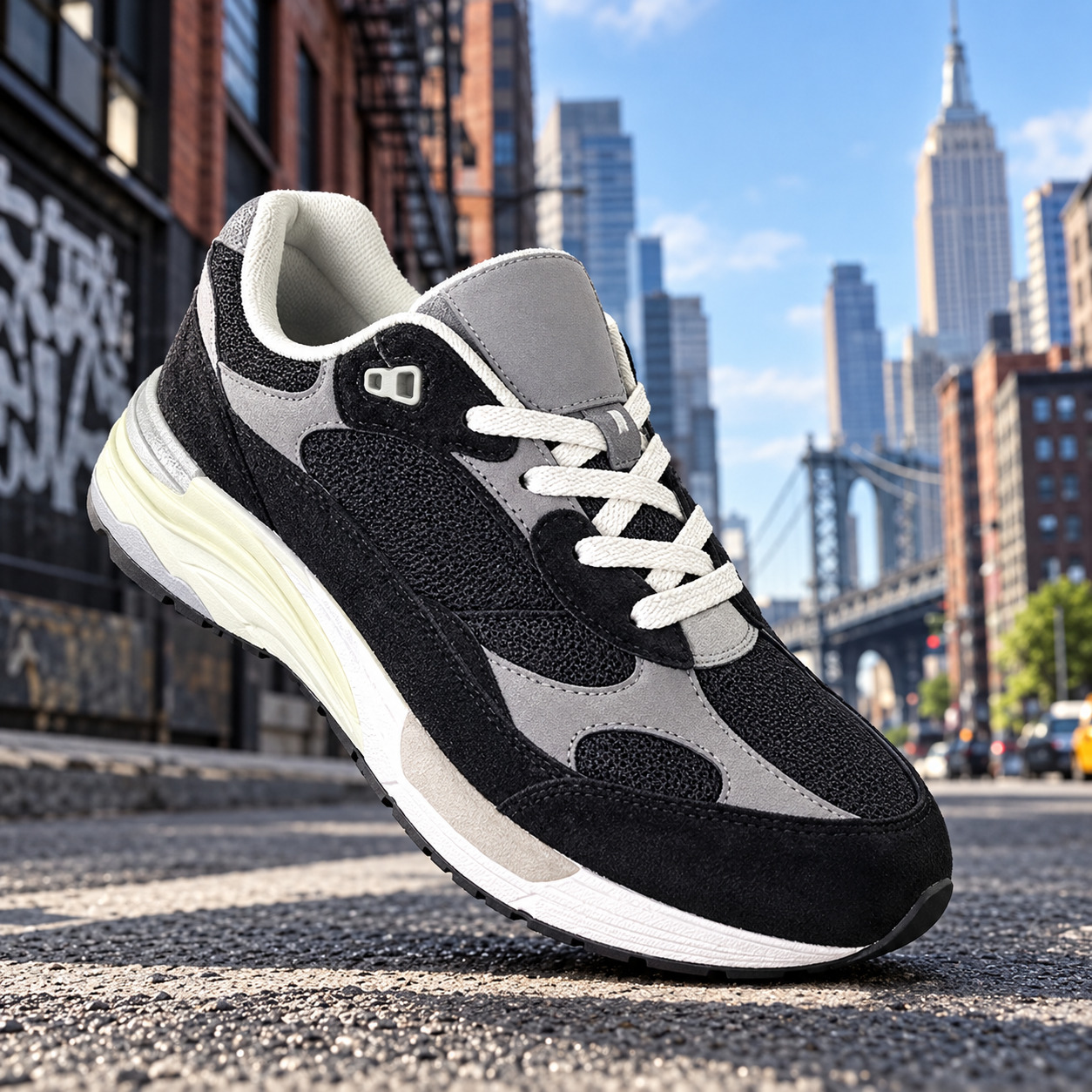 Retro Dad Shoes Style Chunky Running Sneakers for Men Women Breathable Suede Mesh Outdoor Jogging Walking Shoes Vintage Streetwear Trainers Navy Blu