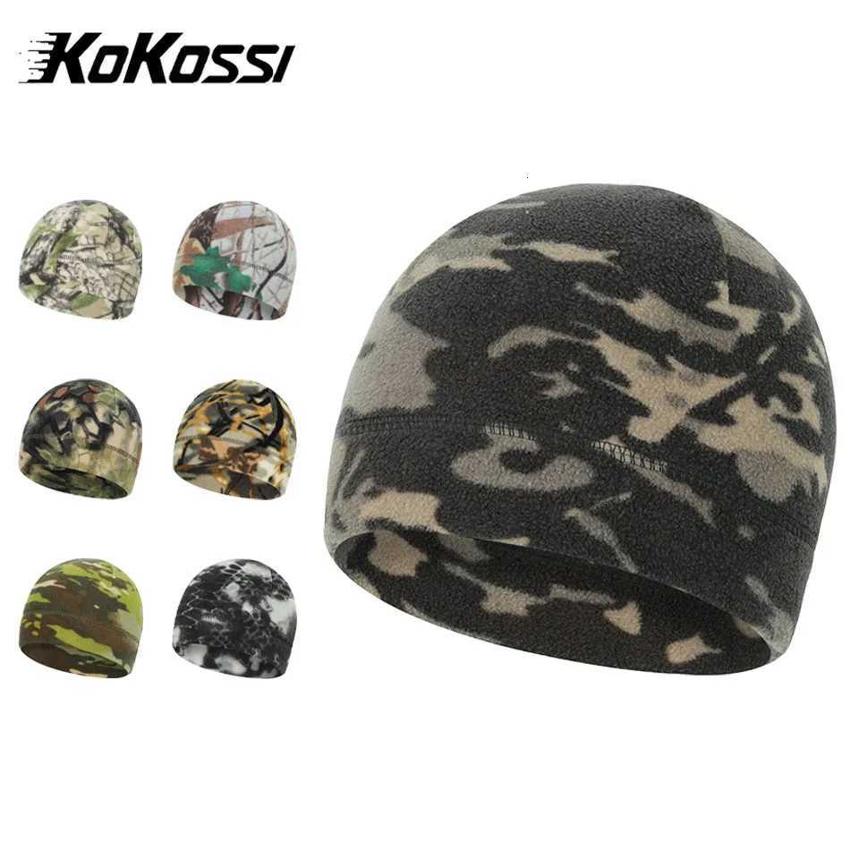 Beanie/Skull Caps KoKossi Windproof Cap Warm Thick Camouflage Beanie Hat Winter Soft Polar Fleece Hat Outdoor Keep Warm Skull Cap For Men WomenT2610