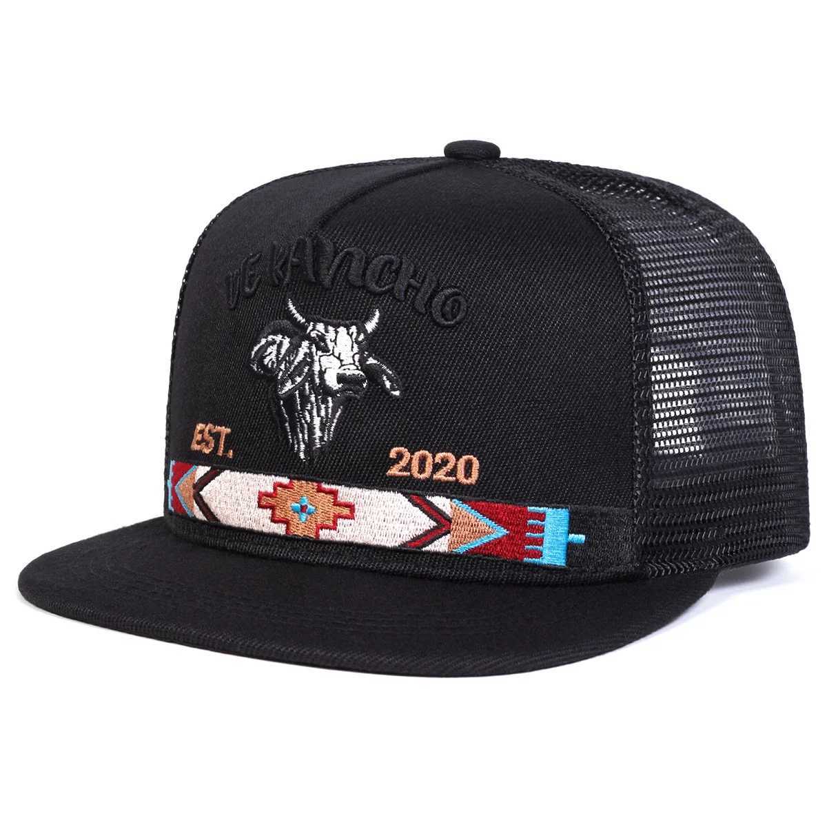 Letter Unisex Embroidery Bullhead Hip-hop Net Hat Spring And Summer Outdoor Adjustable Sports Casual Baseball Caps Sunscreen Hat M261016