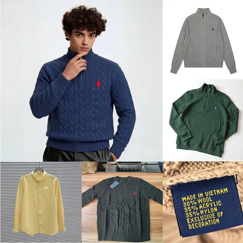 Sweaters Hoodie For Men Soft Knit Long Sleeve quarter zip pull Sweatshirt Daily Outerwear For City Outdoor Jogging Street Autumn Winter Designer pul