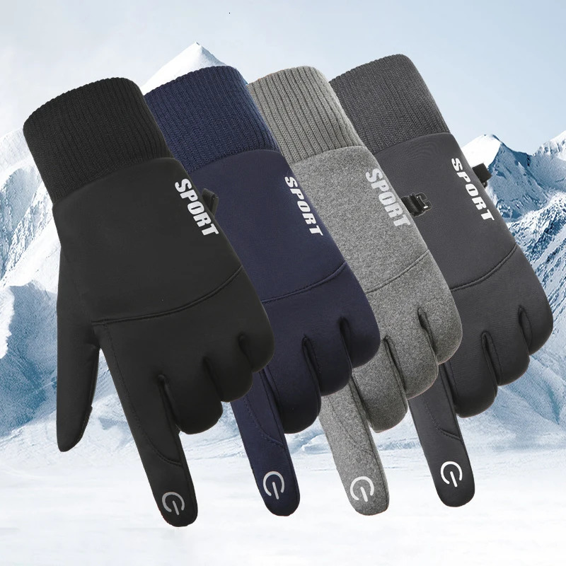 Winter Water-Repellent Men Gloves Windproof Sports Fishing Touchscreen Driving Motorcycle Ski Non-slip Warm Cycling Women Gloves 261016