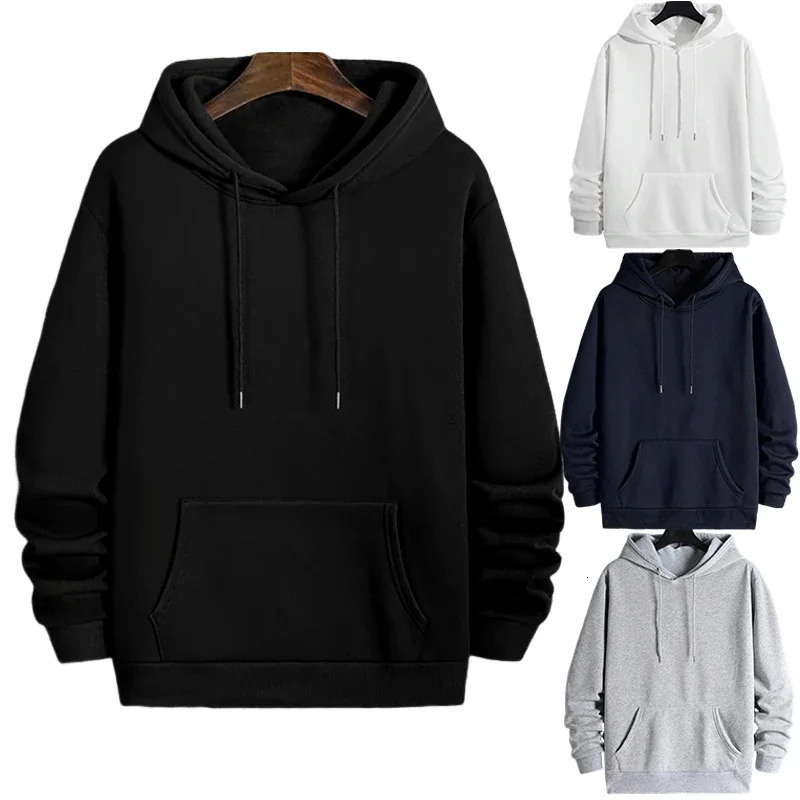 2026 Fallwinter Arrival Mens Hoodie High Quality Solid Color Hooded Sweatshirt Male Home Outdoor Casual Fashion Pullover 261016