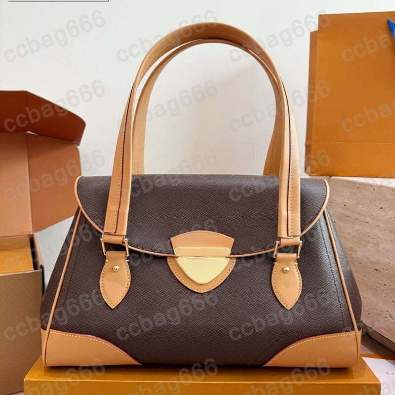 37X23CM Luxury Brand Letter Old Flower Tote Shoulder Bag Flap Handbag Large Capacity Shoppong Purse Street Travel Holiday Luggage Duffel Pocke