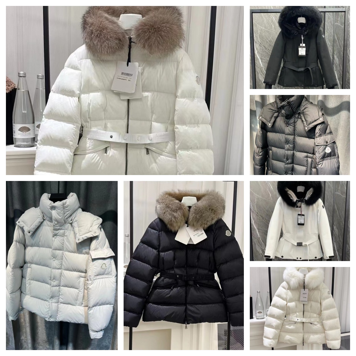 26ss jacket winter Designer Womens coat women short down jackets fur coats real raccoon hair collar Puffer jacket women parka with belt lady cotton