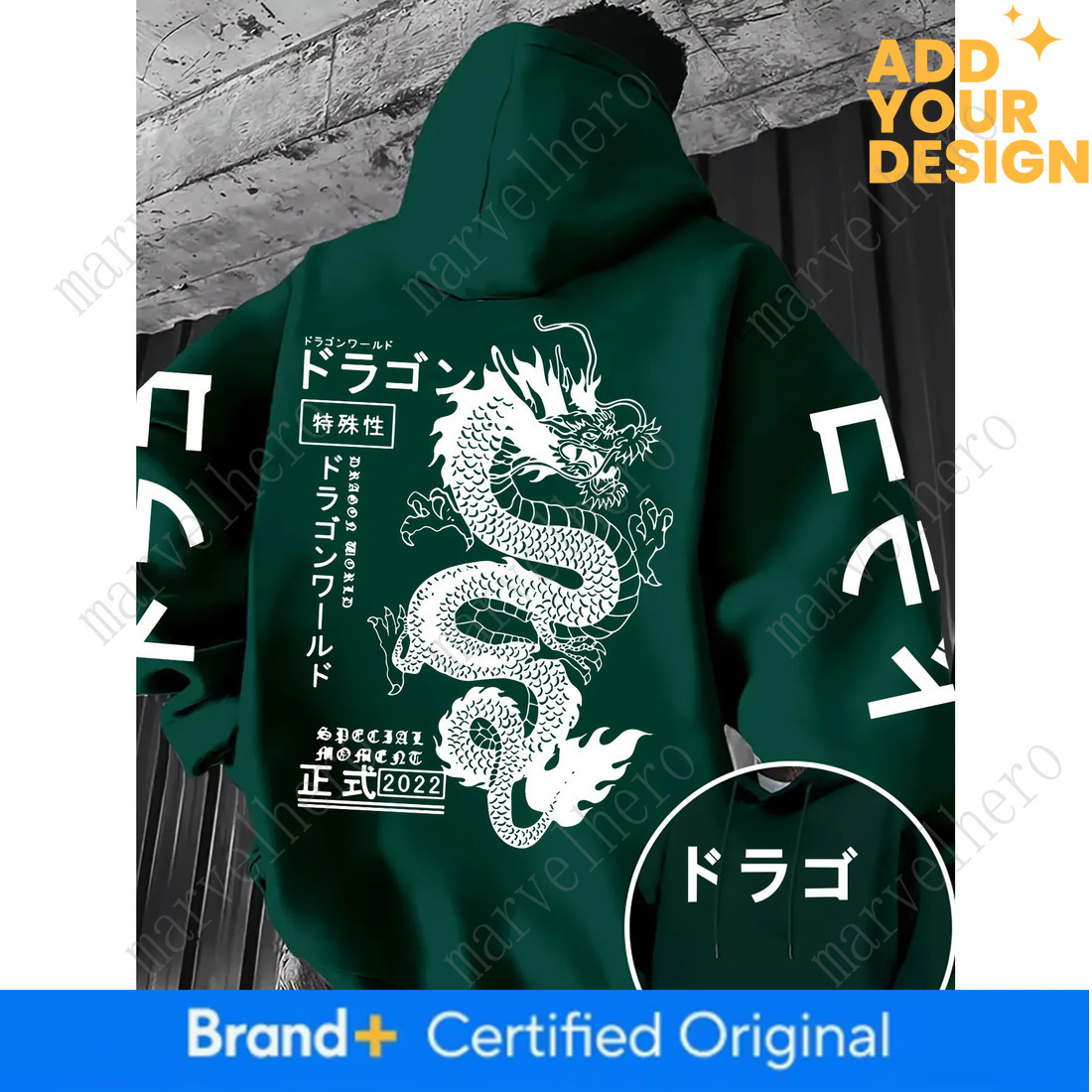 European American Men S Autumn Personalized Dragon Letter Print Comfortable And Soft Hooded Sweatshirt Outdoor Street Top