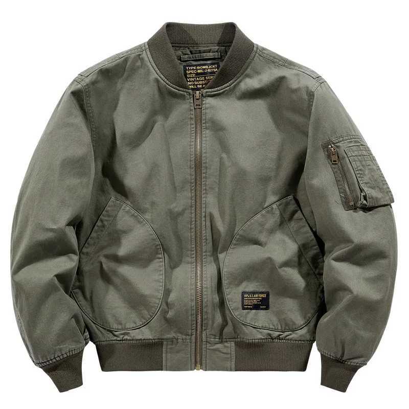 Casual MA1 Pilot Jacket Men's New Autumn Winter Flight Suit Outerwear Baseball Style Cotton Workwear Jacket Breathable Polyester S261017C0PE