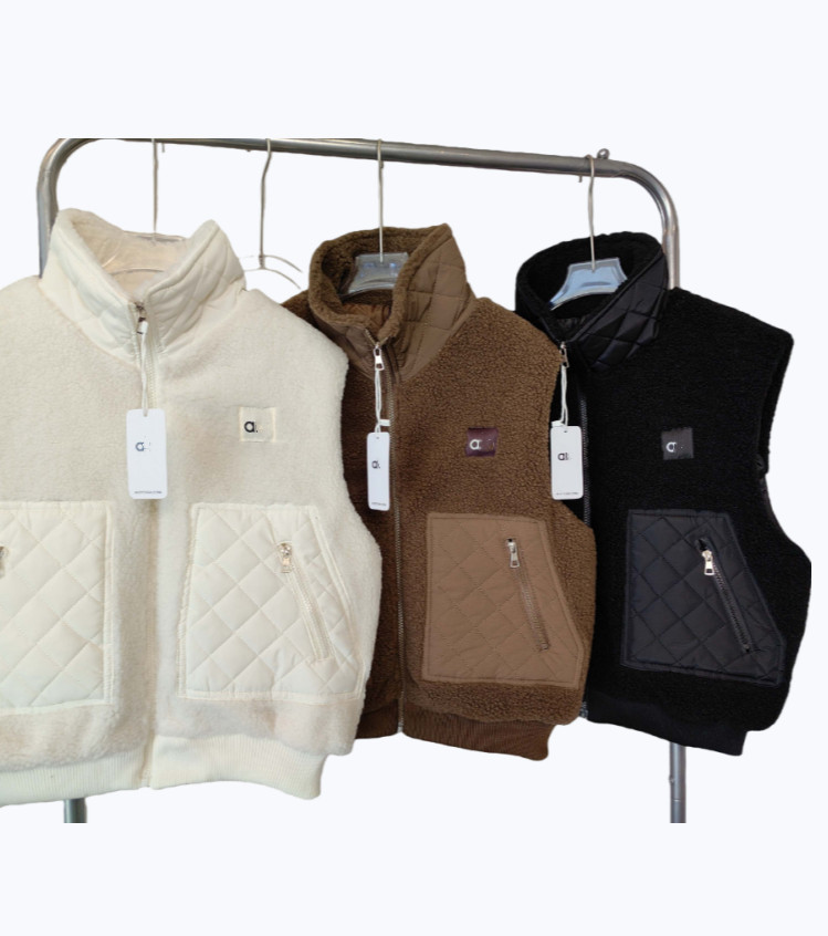 designer Women's Vests Winter Coats Fleece Women Vest Waistcoat Winter White Vest Sleeveless Jacket Ladies Warm Thick Sleeveless Vest For Women