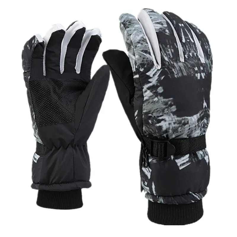 Men Black Ski Gloves Ultralight PU Waterproof Winter Warm Gloves Snowboard Male Cycling Motorcycle Riding Snow Windproof Gloves 261016