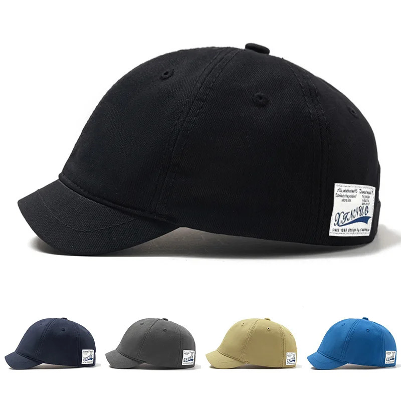 Short Brim Cotton Baseball Cap Men Women Dad Hat Adjustable Trucker Style Low Profile Vintage Street Caps261016