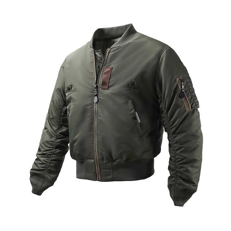 Men's Padded Thick MA-1 Bomber Jacket Tactical Pilot Coat American Retro Casual Warm Cotton Jacket WinterA1 S2610170DHP