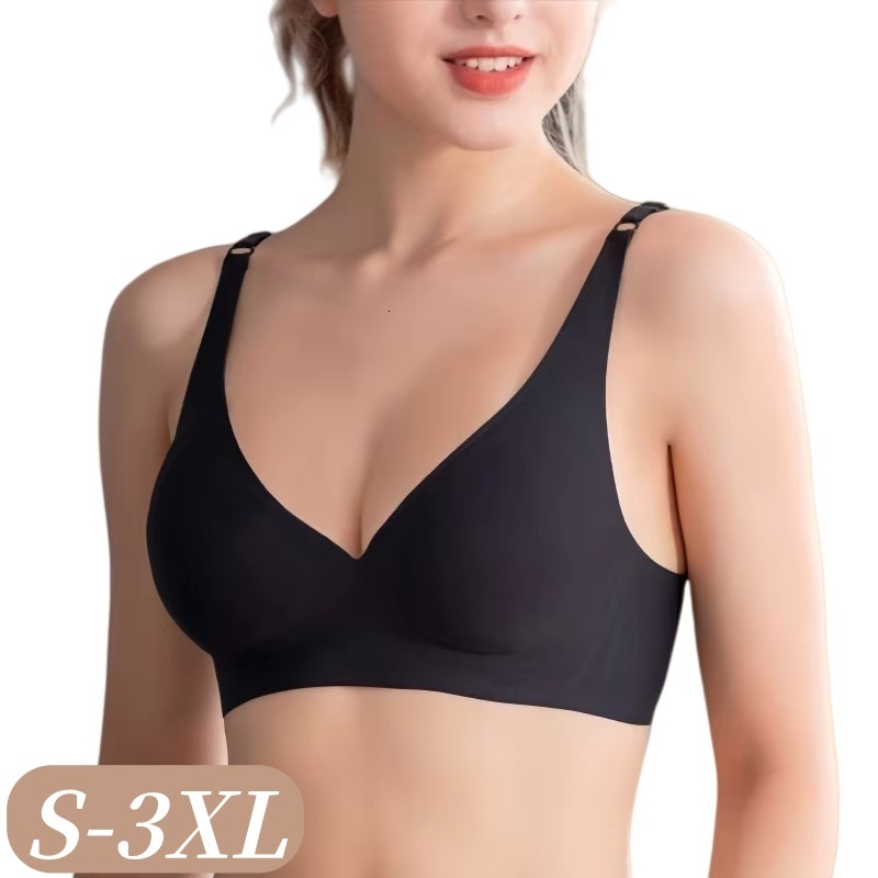 Push-Up Seamless Bras For Women Non-wire Brassiere V-neck Bralette Removable Pads Sports No Trace Underwear Sexy Lingerie S-3XL dongdumaoyi